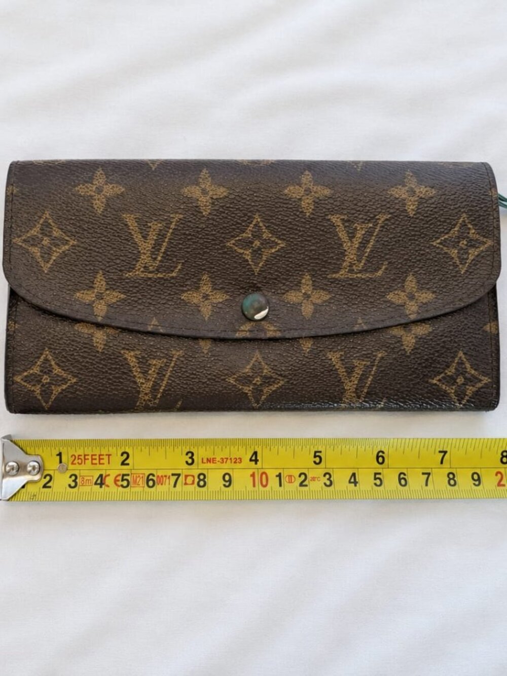 Authentic Louis Vuitton Emilie Monogram Wallet with Green Interior